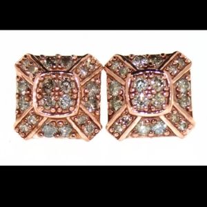 Stunning 1.00 ct Chocolate Diamond Earrings